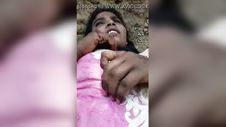 Slutty Bangla in dress lies on cold ground while XXX partner films | XXX Video on AllSex.XXX