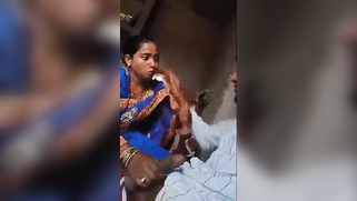 XXX model in blue Mallu sari touches cock and gives a blowjob to boy | XXX Video on AllSex.XXX