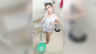 Mallu touches her own naked boobies in th bathroom for XXX viewers | XXX Video on AllSex.XXX