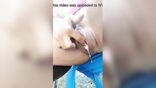 Chubby stimulates clitoris while XXX juice drips down the twat outside | XXX Video on AllSex.XXX