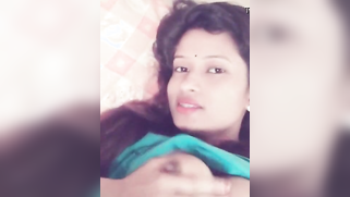 Half-naked Mallu lies on bed and films her naked boobies in XXX porn | XXX Video on AllSex.XXX