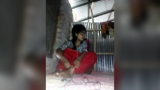 Cute Dehati gal sneaks in barn with intention to touch XXX cunny