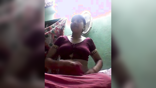 Tamil housewife seductively touches saggy tits and XXX pussy on cam | XXX Video on AllSex.XXX