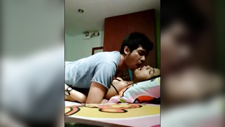 Horny Desi boy passionately fucks GF during XXX affair on the bed