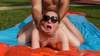 Immoral redhead Amber Addis makes brother do something more with her XXX pussy