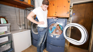 Mom and dad leave but Riley Star with long legs starts XXX action with brother