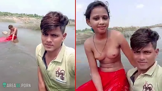 Mad brother show naked young Desi sister on cam while bathing