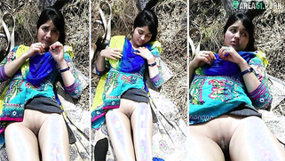 Smiling indian wife captured nude pussy on cam before sex