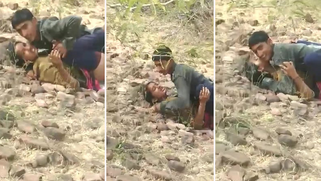 School sex video of a indian teen couple fucking in field