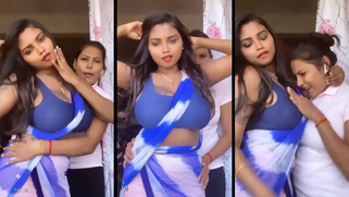 Super busty TikTok Desi star Elakkiya hot lesbi XXX video for her fans