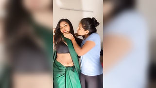 Lesbian bombshell MILF TikTok star Elakkiya and her lesbian bestie | XXX Video on AllSex.XXX