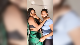 Lesbian bombshell MILF TikTok star Elakkiya and her lesbian bestie | XXX Video on AllSex.XXX