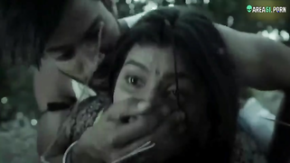 Rough landlord shoves his thick cock up his Desi servant girl's tight ass on the barn floor