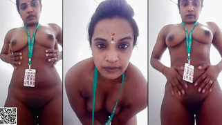 Frisky Desi girl making XXX private video for lover in office Air India