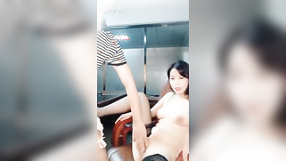 Hot Long-Haired Hong Kong  Babe Fucks Her Office Buddy, Slurps Cock, Rides Him Till She Squirts
