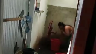A perv nephew secretly recorded his village aunty naked bathing and nearly got caught | XXX Video on AllSex.XXX