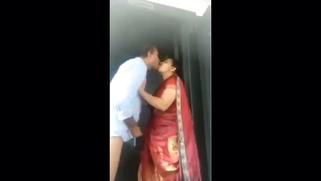 Cheating Mallu aunty in saree has quick sex with her neighbor while her husband watches baseball | XXX Video on AllSex.XXX