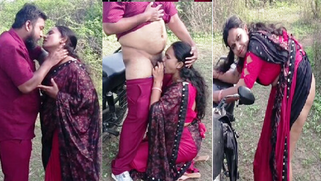 Desi MMS Scandal! Naughty Marathi Wife Kavita Banged Hard Doggy Style in the Jungle