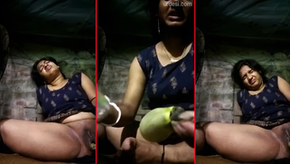 Naughty Desi Bhabhi Fucks Eggplant Hard While Imagining Real Cock Her Neighbour