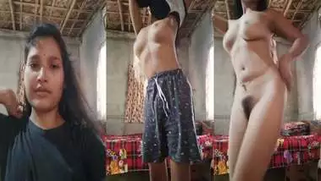 Mind-Blowing Nude Dance by a Cute Hairy Pussy Assamese Babe on Leaked XXX MMs