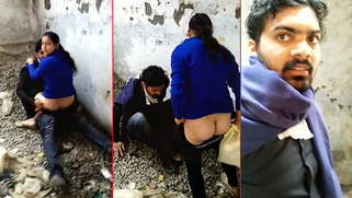 Husband Caught His Cheating Wife Fuck With Her Lover In Abandoned Building - Leaked Desi Sex
