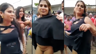 Leaked Desi MMS, Nude Bollywood Dance Showing Boobs And Pussy In Public Place