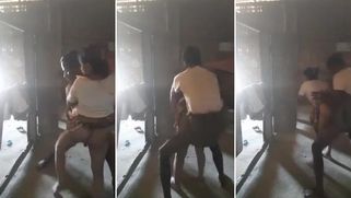 Leaked MMS - Cheating Village Housewife Secret Standing Fuck With Neighbour