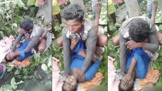 Naughty Desi Aunty Takes Thick Cock Outdoors, Gagged and Creampied In Asshole by Lover