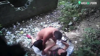 Busty Unsatisfied Wife Cheats with Hung Lover in Wild Jungle, Busted on Spy MMS Camera | XXX Video on AllSex.XXX