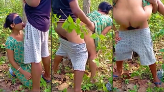 Raunchy MMS Films Naughty Desi Aunty Screwed Hard by Young Lover Cock on Outdoor