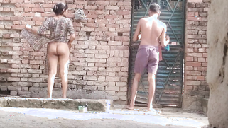 Lusty Desi Aunt from India Moans as Brother Drills Her Wet Pussy Deep and Dirty Outdoor