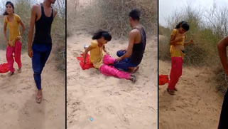 Village Desi Whore Aunt Nailed in Outdoor Fuck with EX Hubby and Gets Caught