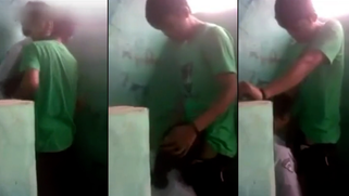 Sneaky Voyeur Films Hot Desi Couple Fucking Hard in Filthy Public Toilet Stall