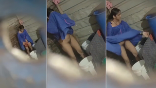 Mad Neighbor Voyeur Films Desi Coed's Soaking Wet Nude Outdoor Bath on Hidden Cam Gone