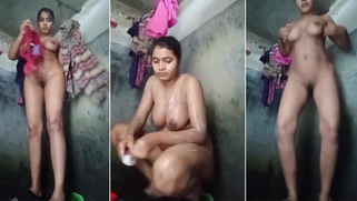 Pervy Boy Captures Village Coed's Juicy Tits Nude Bath in Wild Outdoor Hidden Cam Scandal