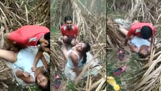 Slutty Unsatisfied Wife Fucks Young Lover in Deep Jungle, Voyeur Camera Busts Cheating