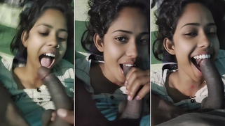 Leaked MMs - Horny Indian Girlfriend Sucks and Swallows Loads from Her BF’s Buddy