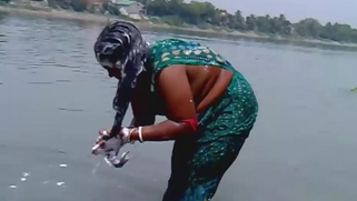 Raunchy Indian Bhabhi Entices Senior Devar During Soapy Shower In River, Displaying Big Tits | XXX Video on AllSex.XXX