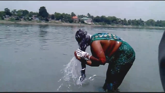 Raunchy Indian Bhabhi Entices Senior Devar During Soapy Shower In River, Displaying Big Tits | XXX Video on AllSex.XXX