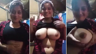 Bangladeshi Village Slut with Huge Tits Moans Loud as She Fingers Wet Hole