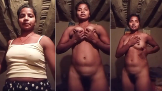 Slutty Desi Village Babe Teases on MMS Cam, Stripping and Fondling Jiggling Tits During BF Call