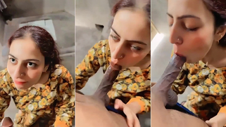 Horny Paki girl give her BF a mind-blowing outdoor blowjob before riding him hard