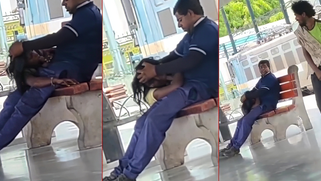 Shameless Tamil girl gets caught sucking cock on MMS cam at station!