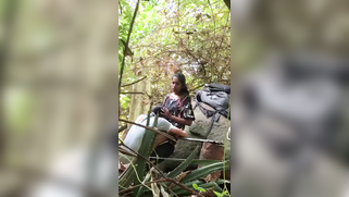 Leaked Spy Cam Catches Cheating Desi Wife Getting Dicked in Jungle