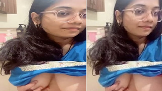 Busty Girlfriend in Glasses Teasing Big Boobs in Steamy Viral Desi MMS Leak | XXX Video on AllSex.XXX