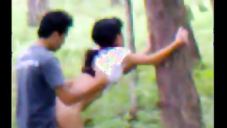 Desi Babe Gets Fucked In Bushes By Lover While Buddy Records Leaked MMs Video