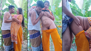 Hot Desi Aunty Fucked Rough in Jungle - Neighbor Takes Her Hard Outdoor
