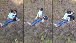 Young Stud Pounds Married Slut's Hairy Pussy Outdoors - Saree Hiked, Tits Bounce Like Crazy!