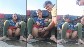 Horny Stepbro Records Desi Stepsis Taking a Leak and Showing Pink Cunt Outside