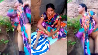 Sweaty Village Whore Shows Cum-Filled Cunt After Hard Outdoor Dick